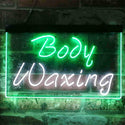 ADVPRO Body Waxing Beauty Salon Dual Color LED Neon Sign st6-i3825 - White & Green