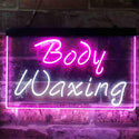 ADVPRO Body Waxing Beauty Salon Dual Color LED Neon Sign st6-i3825 - White & Purple