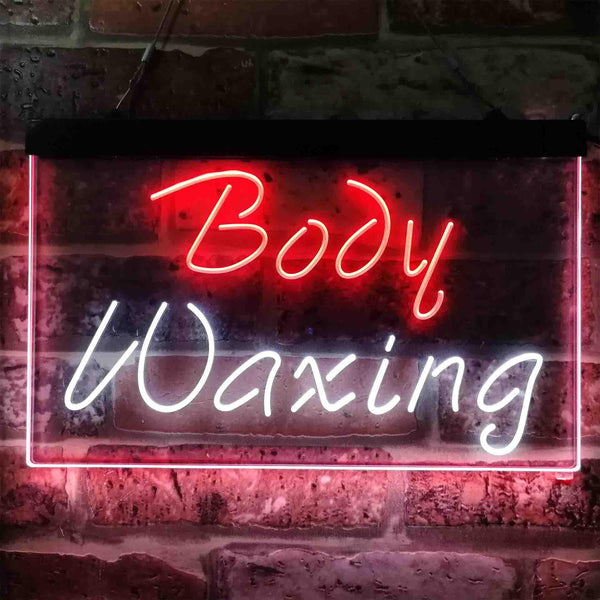 ADVPRO Body Waxing Beauty Salon Dual Color LED Neon Sign st6-i3825 - White & Red