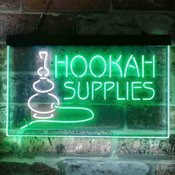 ADVPRO Hookah Supplies Shop Dual Color LED Neon Sign st6-i3826 - White & Green