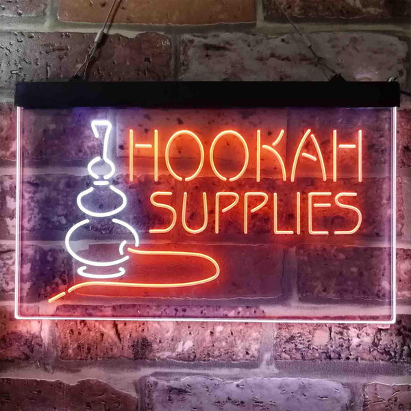 ADVPRO Hookah Supplies Shop Dual Color LED Neon Sign st6-i3826 - White & Orange