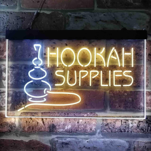 ADVPRO Hookah Supplies Shop Dual Color LED Neon Sign st6-i3826 - White & Yellow