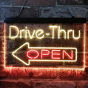 ADVPRO Drive Thru Open Arrow Left Dual Color LED Neon Sign st6-i3827 - Red & Yellow