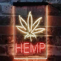 ADVPRO Hemp Leaf  Dual Color LED Neon Sign st6-i3828 - Red & Yellow