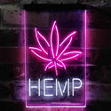 ADVPRO Hemp Leaf  Dual Color LED Neon Sign st6-i3828 - White & Purple