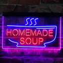 ADVPRO Home Made Soup Restaurant Dual Color LED Neon Sign st6-i3829 - Blue & Red