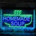 ADVPRO Home Made Soup Restaurant Dual Color LED Neon Sign st6-i3829 - Green & Blue