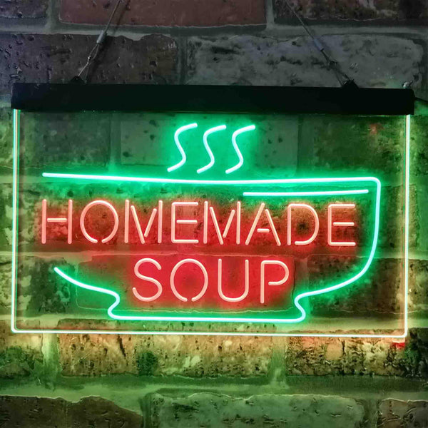 ADVPRO Home Made Soup Restaurant Dual Color LED Neon Sign st6-i3829 - Green & Red
