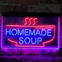 ADVPRO Home Made Soup Restaurant Dual Color LED Neon Sign st6-i3829 - Red & Blue