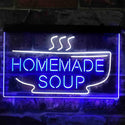 ADVPRO Home Made Soup Restaurant Dual Color LED Neon Sign st6-i3829 - White & Blue