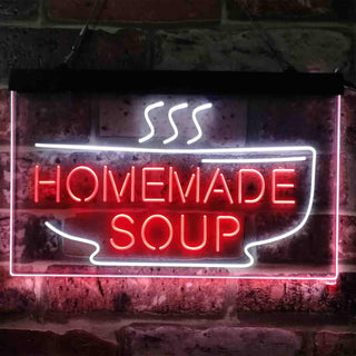 ADVPRO Home Made Soup Restaurant Dual Color LED Neon Sign st6-i3829 - White & Red