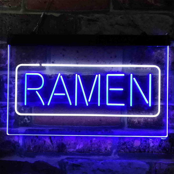 ADVPRO Ramen Noodles Dual Color LED Neon Sign st6-i3830 - White & Blue