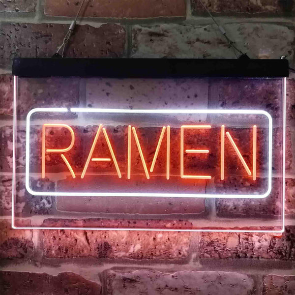 ADVPRO Ramen Noodles Dual Color LED Neon Sign st6-i3830 - White & Orange