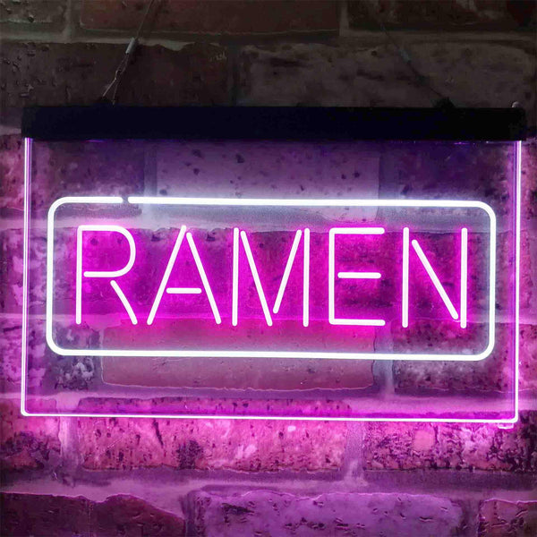 ADVPRO Ramen Noodles Dual Color LED Neon Sign st6-i3830 - White & Purple