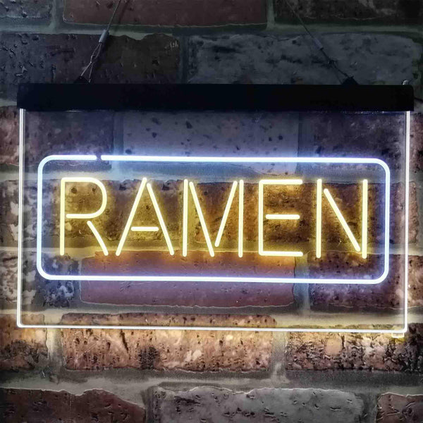 ADVPRO Ramen Noodles Dual Color LED Neon Sign st6-i3830 - White & Yellow