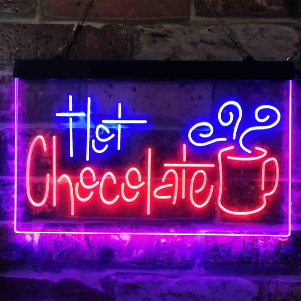 ADVPRO Hot Chocolate Drink Dual Color LED Neon Sign st6-i3831 - Blue & Red