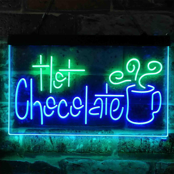 ADVPRO Hot Chocolate Drink Dual Color LED Neon Sign st6-i3831 - Green & Blue