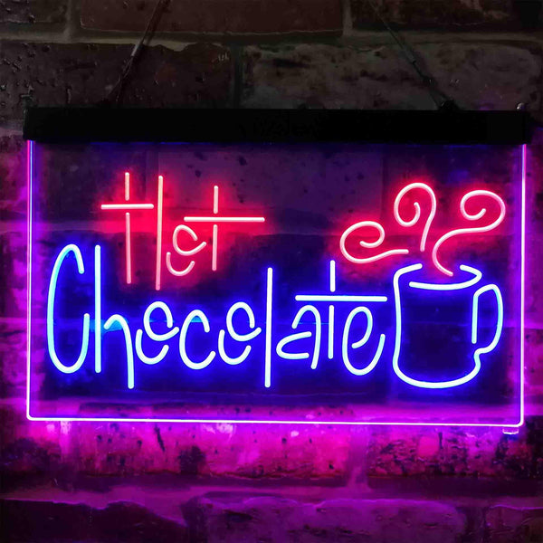 ADVPRO Hot Chocolate Drink Dual Color LED Neon Sign st6-i3831 - Red & Blue