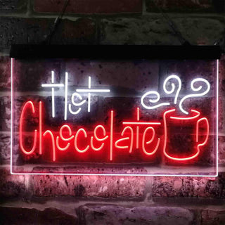 ADVPRO Hot Chocolate Drink Dual Color LED Neon Sign st6-i3831 - White & Red