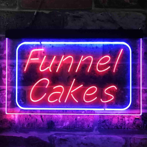 ADVPRO Funnel Cake Dual Color LED Neon Sign st6-i3832 - Blue & Red