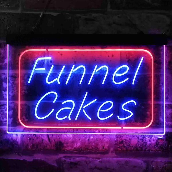 ADVPRO Funnel Cake Dual Color LED Neon Sign st6-i3832 - Red & Blue