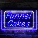 ADVPRO Funnel Cake Dual Color LED Neon Sign st6-i3832 - White & Blue