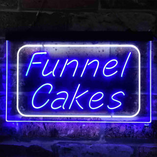 ADVPRO Funnel Cake Dual Color LED Neon Sign st6-i3832 - White & Blue