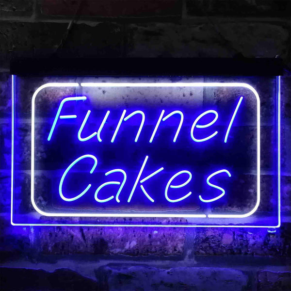ADVPRO Funnel Cake Dual Color LED Neon Sign st6-i3832 - White & Blue