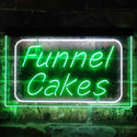 ADVPRO Funnel Cake Dual Color LED Neon Sign st6-i3832 - White & Green