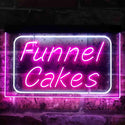ADVPRO Funnel Cake Dual Color LED Neon Sign st6-i3832 - White & Purple