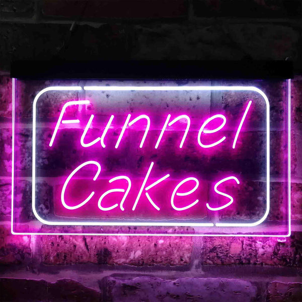 ADVPRO Funnel Cake Dual Color LED Neon Sign st6-i3832 - White & Purple