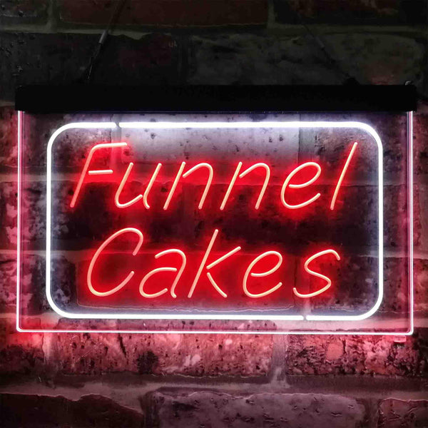 ADVPRO Funnel Cake Dual Color LED Neon Sign st6-i3832 - White & Red