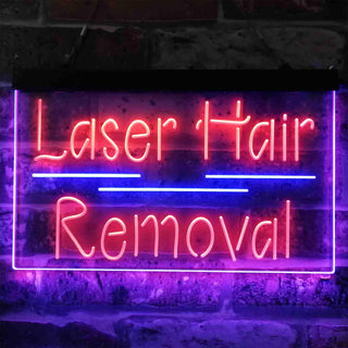 ADVPRO Laser Hair Removal Dual Color LED Neon Sign st6-i3833 - Blue & Red