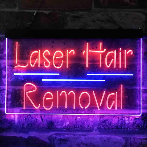 ADVPRO Laser Hair Removal Dual Color LED Neon Sign st6-i3833 - Blue & Red