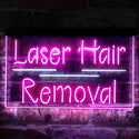 ADVPRO Laser Hair Removal Dual Color LED Neon Sign st6-i3833 - White & Purple