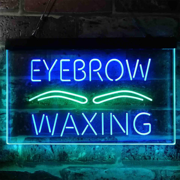ADVPRO Eyebrow Waxing Dual Color LED Neon Sign st6-i3834 - Green & Blue