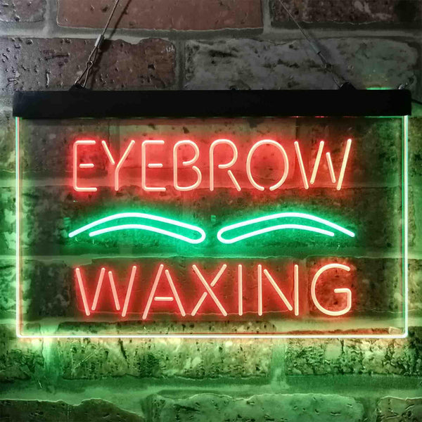 ADVPRO Eyebrow Waxing Dual Color LED Neon Sign st6-i3834 - Green & Red