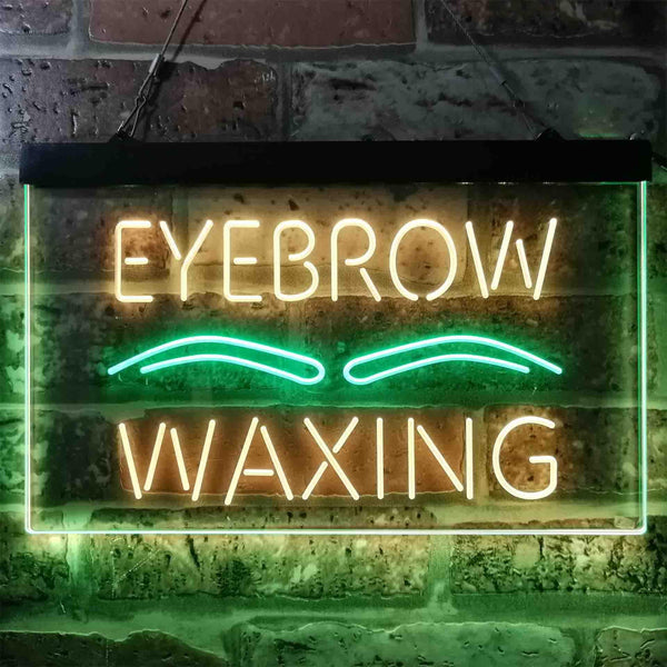 ADVPRO Eyebrow Waxing Dual Color LED Neon Sign st6-i3834 - Green & Yellow