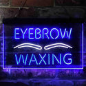 ADVPRO Eyebrow Waxing Dual Color LED Neon Sign st6-i3834 - White & Blue