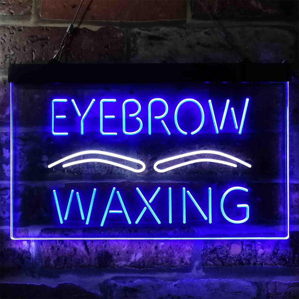 ADVPRO Eyebrow Waxing Dual Color LED Neon Sign st6-i3834 - White & Blue