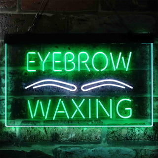 ADVPRO Eyebrow Waxing Dual Color LED Neon Sign st6-i3834 - White & Green