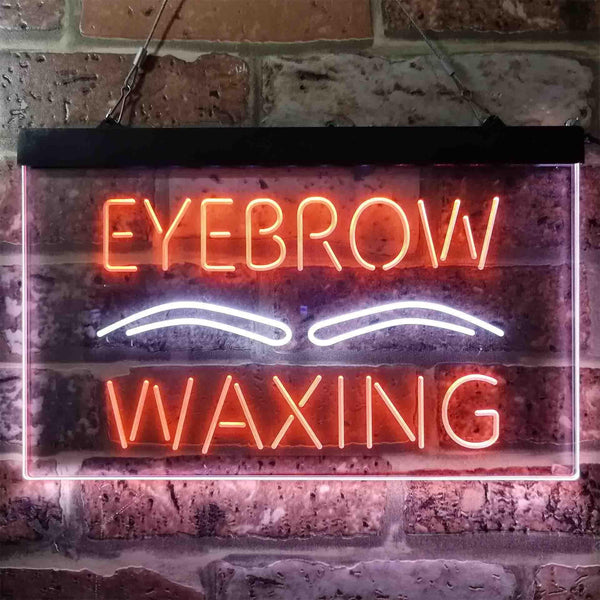 ADVPRO Eyebrow Waxing Dual Color LED Neon Sign st6-i3834 - White & Orange