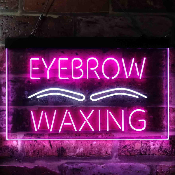 ADVPRO Eyebrow Waxing Dual Color LED Neon Sign st6-i3834 - White & Purple