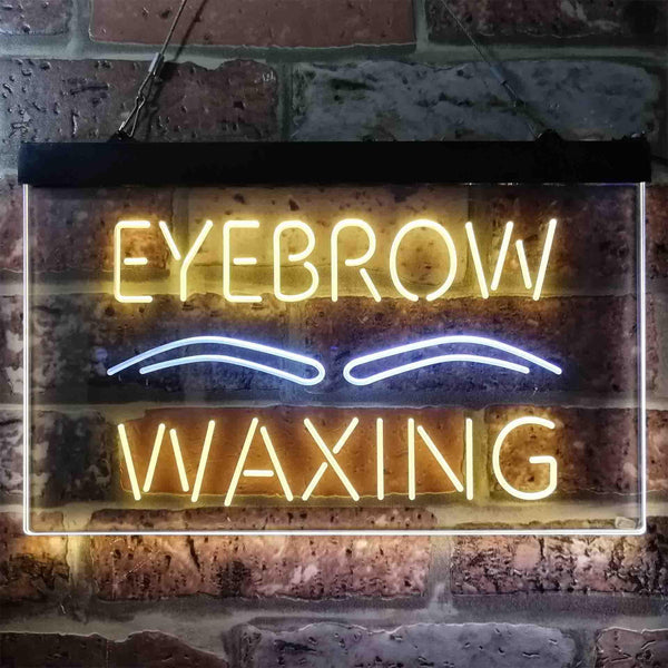 ADVPRO Eyebrow Waxing Dual Color LED Neon Sign st6-i3834 - White & Yellow