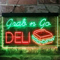 ADVPRO Grab n Go Deli Cafe Dual Color LED Neon Sign st6-i3835 - Green & Red