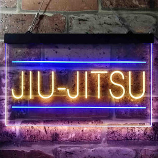 ADVPRO Jiu-Jitsu Brazilian Sport Dual Color LED Neon Sign st6-i3836 - Blue & Yellow