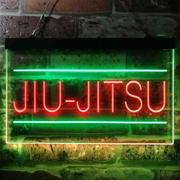 ADVPRO Jiu-Jitsu Brazilian Sport Dual Color LED Neon Sign st6-i3836 - Green & Red