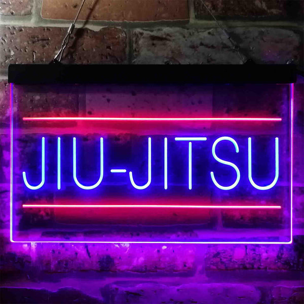 ADVPRO Jiu-Jitsu Brazilian Sport Dual Color LED Neon Sign st6-i3836 - Red & Blue