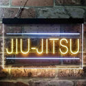 ADVPRO Jiu-Jitsu Brazilian Sport Dual Color LED Neon Sign st6-i3836 - White & Yellow
