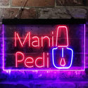ADVPRO Mani Pedi Shop Dual Color LED Neon Sign st6-i3837 - Blue & Red